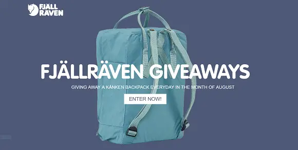 KÅNKEN is giving away a backpack valued at $75 each everyday in the month of August. Enter daily for your chance to win