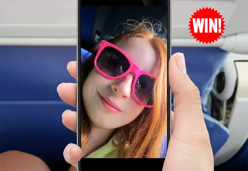 Post a photo of yourself sitting in the middle seat of an airplane, park bench, in a car, or bus for your chance to win Free Orbitz Orbucks
