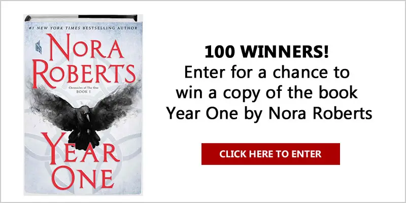 100 WINNERS! Enter for a chance to win an advanced reader's copy of Year One by Nora Roberts.