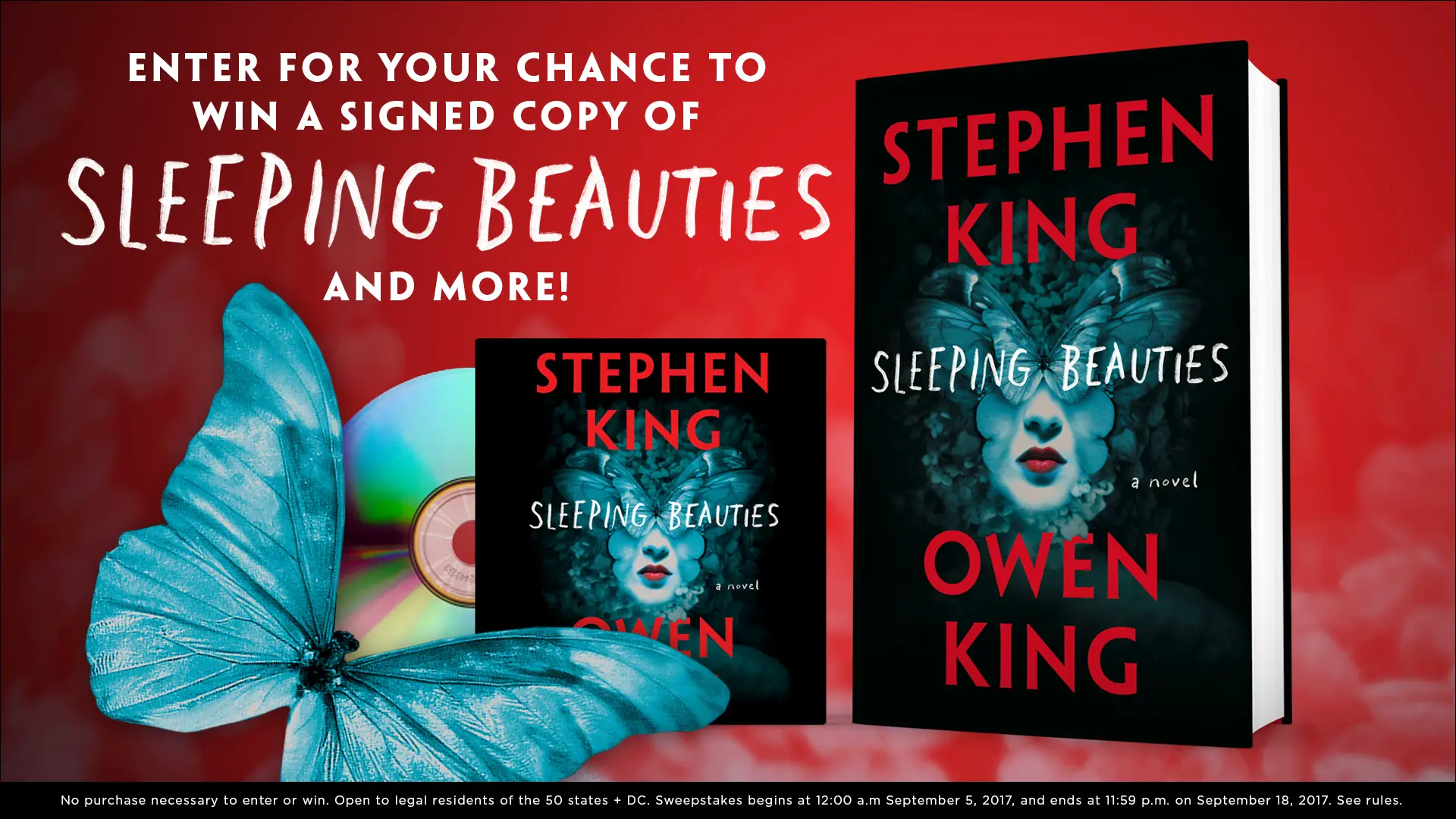 11 Winners! Win a copy of Stephen's King's new book, Sleeping Beauties the day it is released.