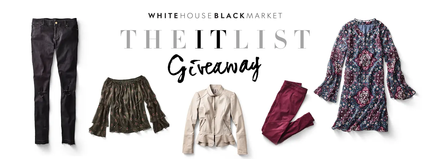 Enter for your chance to win 5 "must haves" for the Fall season from White House Black Market