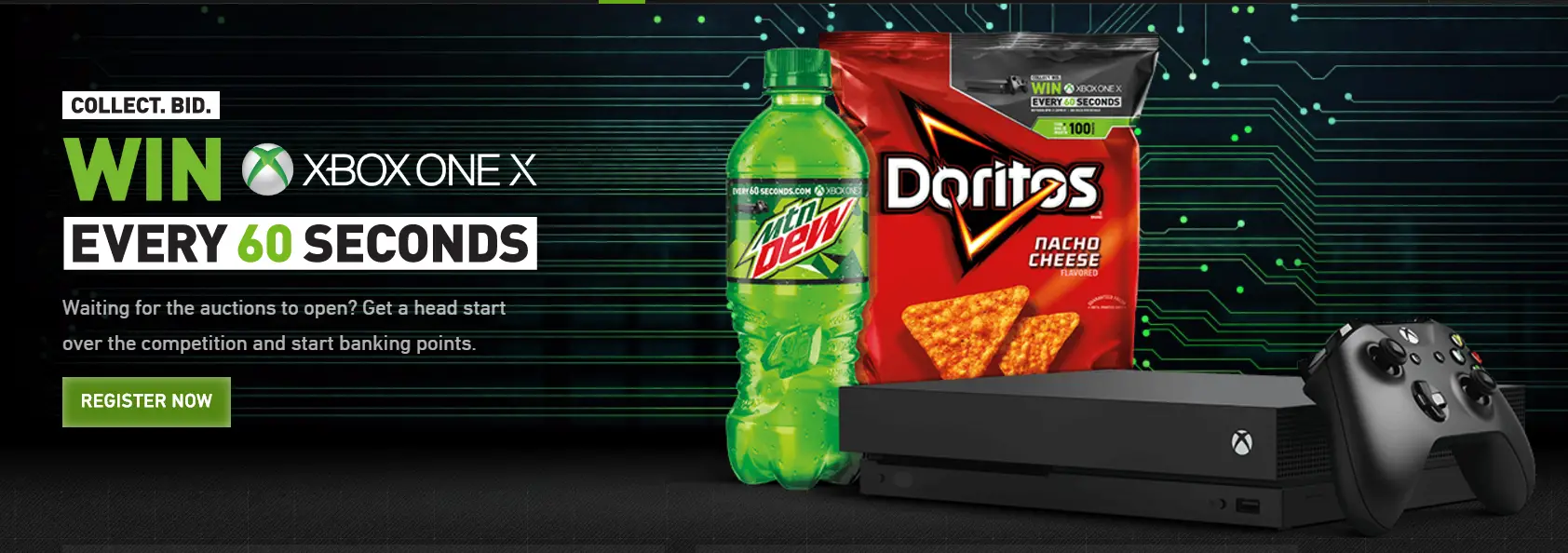 Mt Dew is giving away an Xbox One X game console every 60 seconds