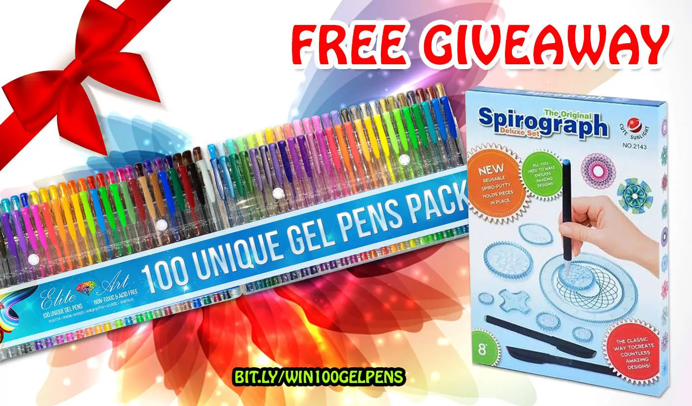 10 WINNERS! Win a set of 100 Gel Pens + a Spirograph Deluxe Edition Set