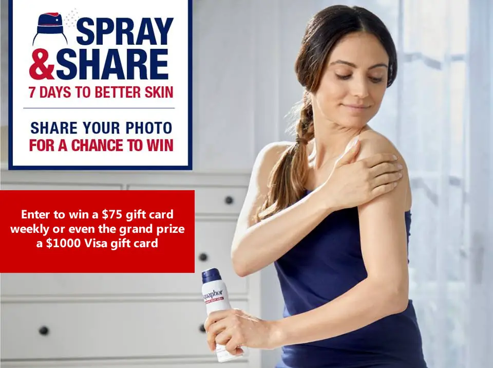 Aquaphor Spray & Share Sweepstakes - enter to win gift cards and $1,000 in cash!