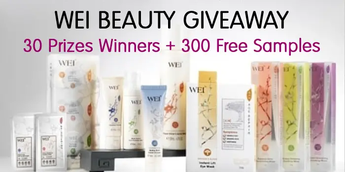 30 WINNERS + 300 SAMPLES Enter to win 1 of 30 sets from Wei Beauty products or 1 of 300 Bee Venom Anti-Wrinkle Cream Mask and Golden Root Purifying Mud Mask samples