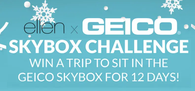 Would you like to attend one of Ellen's "12 Days of Giveaways" shows and sit in the Skybox? Ellen's 12 Days Skybox Challenge is your chance to win