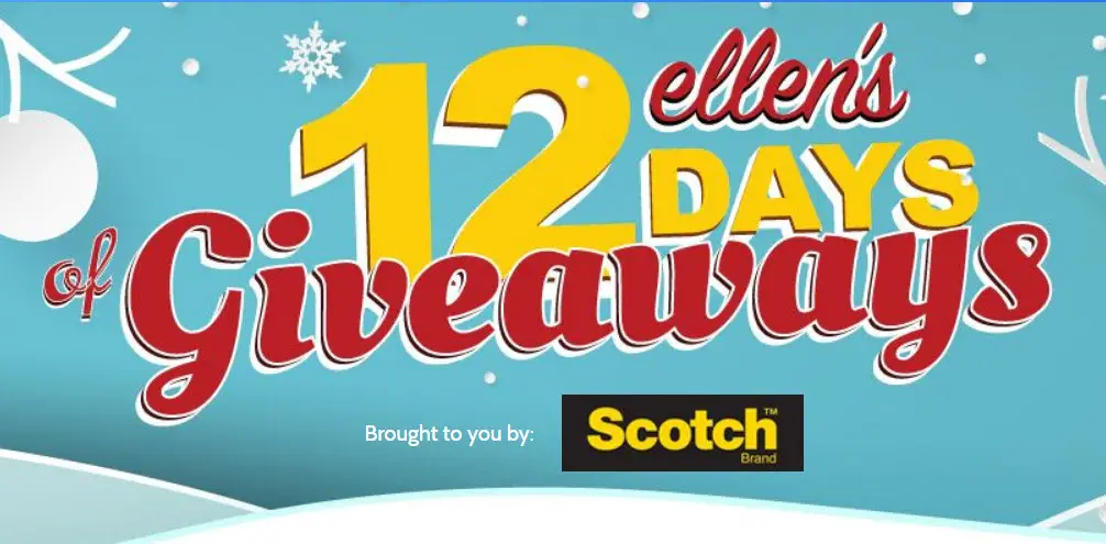 Are you ready for Ellen’s 12 Days of Giveaways? Ellen has so many ways for you to win this year, so check the list below and tap each bulb to keep track of all the ways you can win! Each way to enter is another chance to win all of Ellen's amazing giveaways every single day!