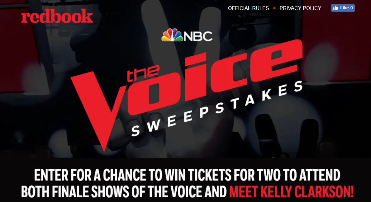 Enter for your chance to win a trip for two in Los Angeles, California to attend The Voice Season 14 Finale with a chance to meet Kelly Clarkson