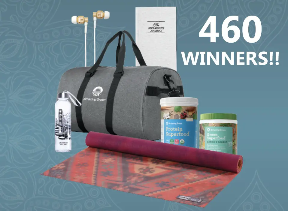 Enter for your chance to win 1 of 460 Amazing Grass Wellness Kits