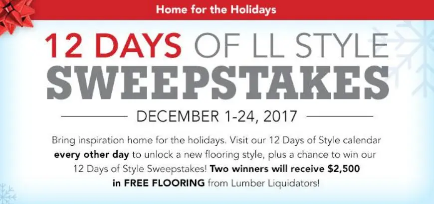 Lumber Liquidators 12 Days of LL Style Sweepstakes