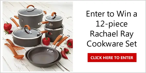 Enter for your chance to win a 12 Piece Rachael Ray Cookware Set