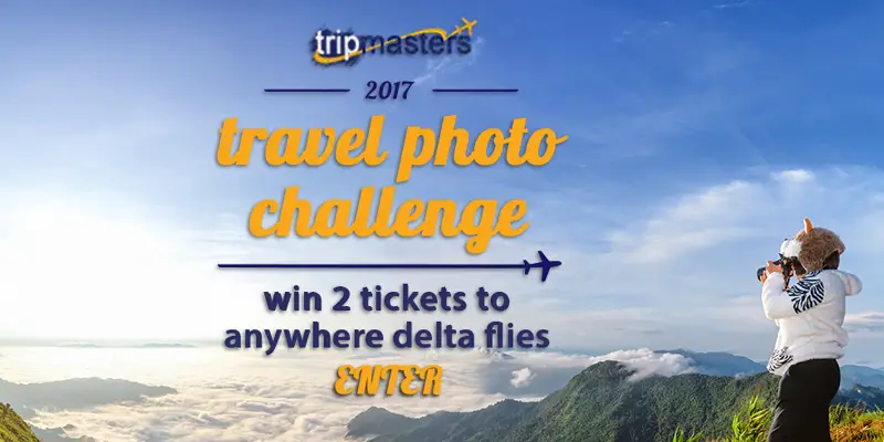 Enter your best travel photo in the Tripmasters Travel Photo Challenge for a chance to win two round trip tickets to any of Delta Airlines' over 300 destinations worldwide.