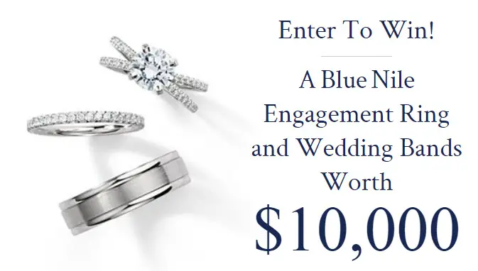 Enter to win your choice of engagement ring, coupled with wedding bands from Blue Nile - awarded as a $10,000 Blue Nile gift certificate or credit
