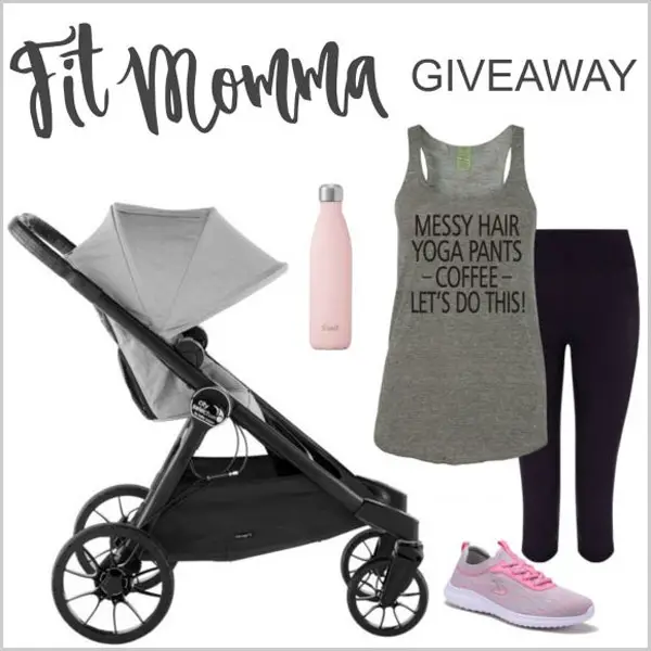 Now through January 17, you could win killer "Get Fit Gear" valued at $750! The Fit Momma prize pack will go to one lucky winner and includes the Baby Jogger City Select LUX Stroller, Sweaty Betty Yoga Pants, Coffee Workout Tank, Dream Seek Sneakers, and Pink Topaz Water Bottle.