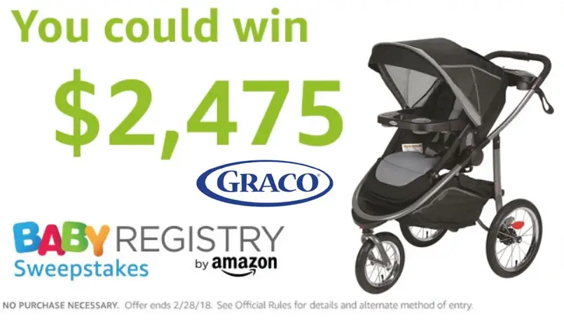 Enter for your chance to win a $2,475 Amazon.com Gift Card in the Amazon Baby Registry Graco Sweepstakes