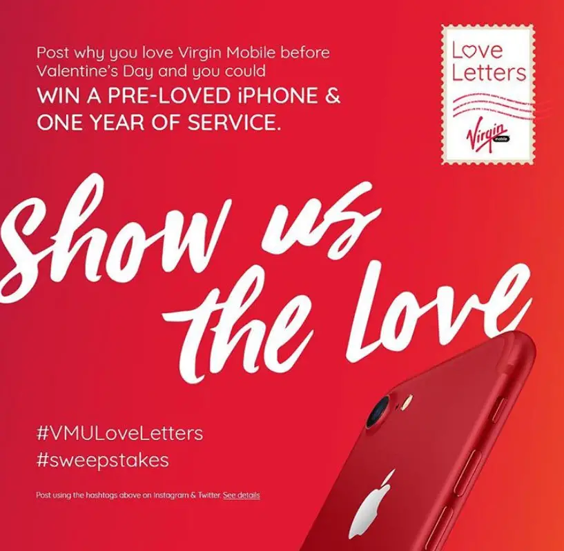 Enter Virgin Mobile's VMU Love Letters for your chance to win an iPhone #VMULoveLetters