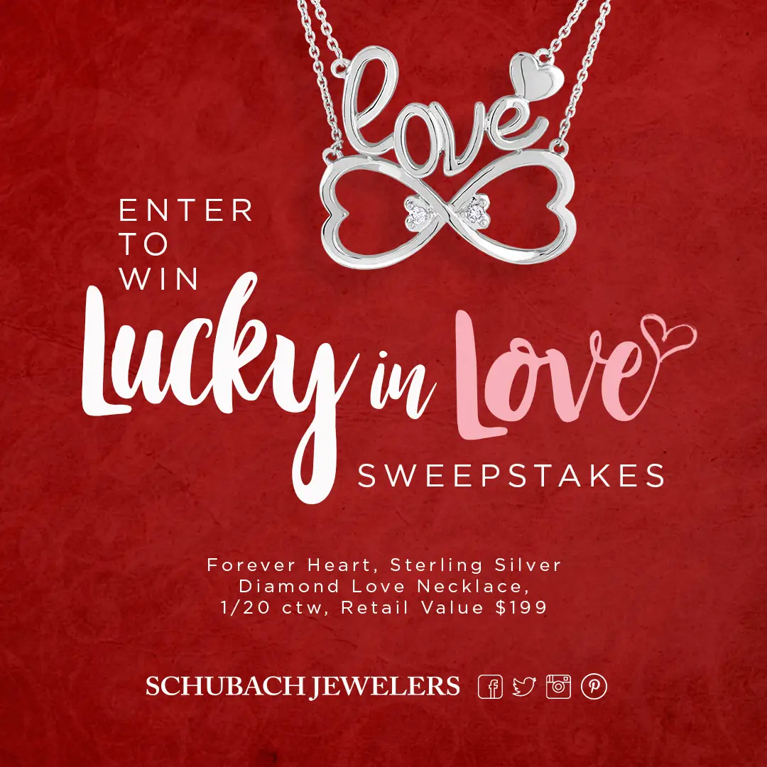 Enter the Schubach Jewelers Lucky In Love Diamond Love Necklace Sweepstakes #ValentinesDay