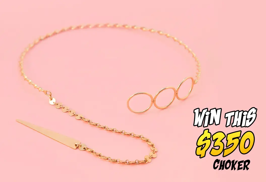 Lillianna is giving away 3 of her most favorite chokers! Handmade in Los Angeles, with a 14k-gold filled material and accompanied with a 1 year warranty, our Magical Twist choker is hot and versatile. With 5+ styles in 1, this magical choker will sparkle and shine however you wear it. Sign up today!