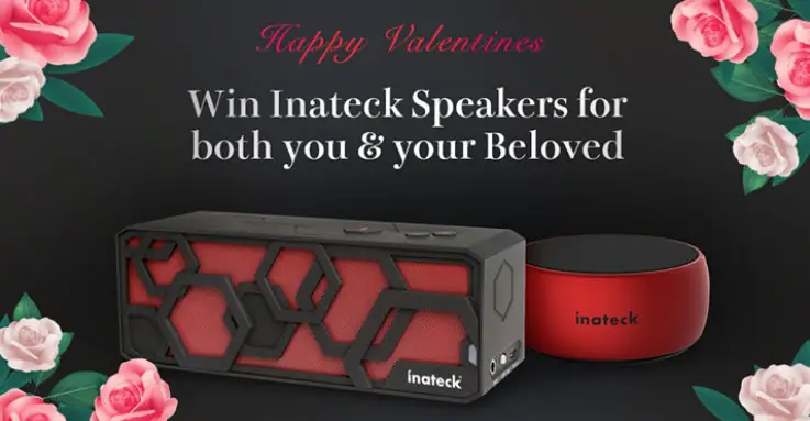 Inateck is giving away two types of wireless speakers for both you and your BFF for Valentine's Day. Express your love to the one in your life, and win for both! If their Facebook follower reach 12,500 on February 14, Inateck will giveaway as many as 10 pairs of Inateck Bluetooth speakers. Otherwise, 5 speakers will be given away.