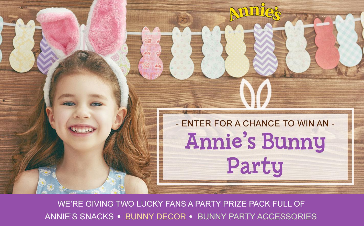 Annie's is giving away Bunny-theme Party Supplies for your upcoming Easter dinner party