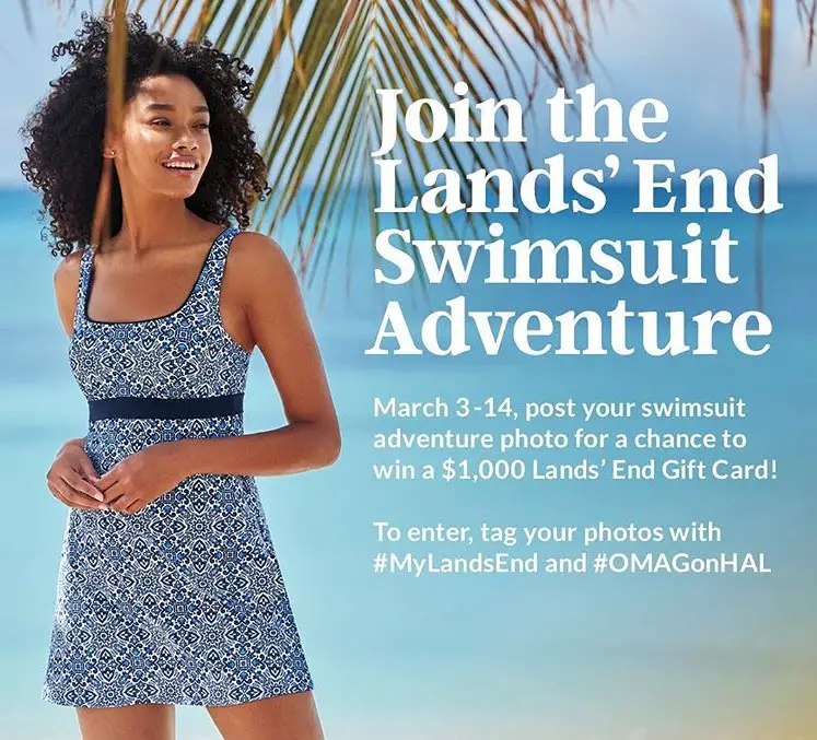 Post a photo of your swimsuit adventures and you could win a $1,000 Lands' End Gift Card! #MyLandsEnd #OMagonHAL
