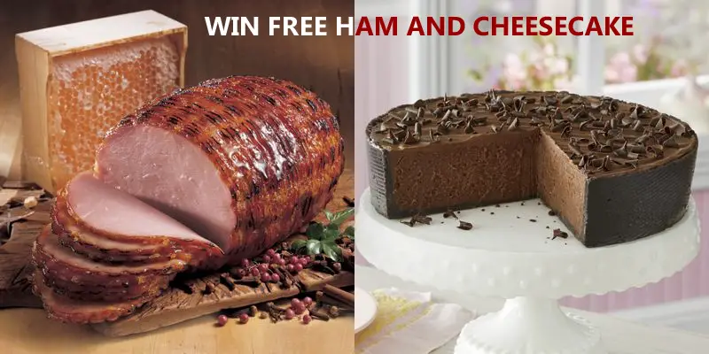Enter for your chance to win one of five prizes consisting of Spiral-Sliced Ham and Chocolate Mousse Cheesecake!