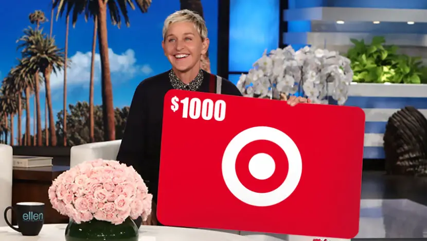 Enter for your chance to win a $1,000 Target Gift Card. Spring cleaning? Well, Ellen has you covered. Get everything you need with this $1,000 Target gift card. Enter for your chance to win!