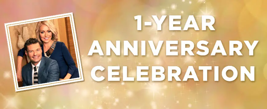 It's Kelly and Ryan's one-year anniversary and they are celebrating by giving you the presents. Enter to win a spa getaway for two to Napa, California or one of two other prizes