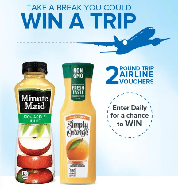 Minute Maid and Simply April/May Text to Win Instant Win Game