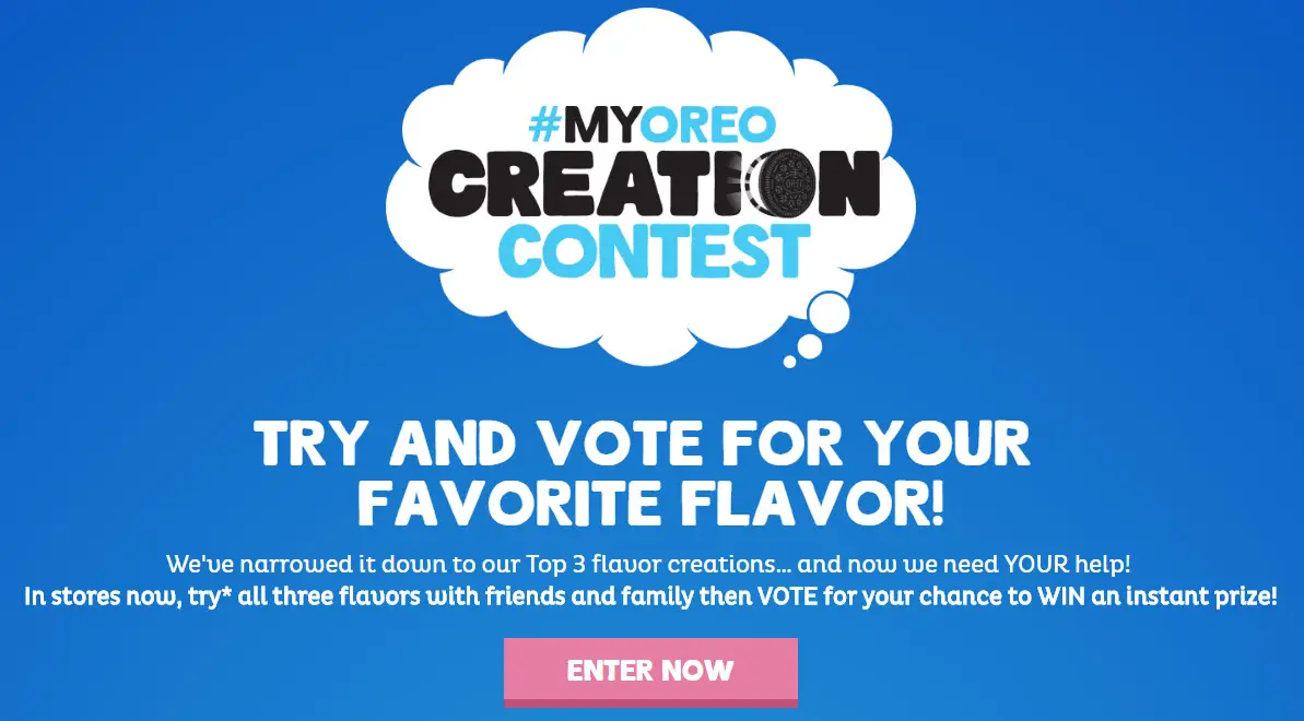 My OREO Creation Voting Instant Win Game (6,562 Prizes)
