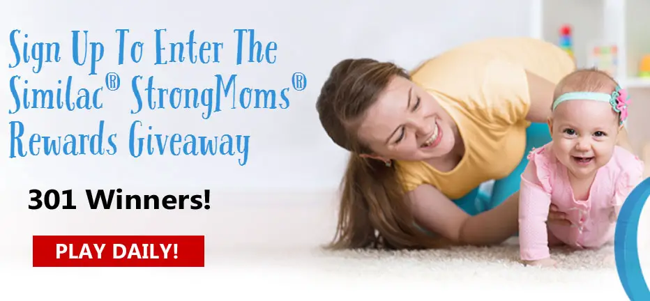 Enter the Similac StrongMoms giveaway. 40 lucky moms will win more than $1,000 in gift cards over the next 40 weeks.