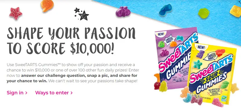 Enter to win $10,000 from SweeTARTS Gummies