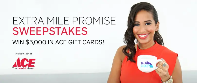 Enter the USA Network Extra Mile Promise Sweepstakes for your chance to win $5,000  in Ace Hardware gift cards
