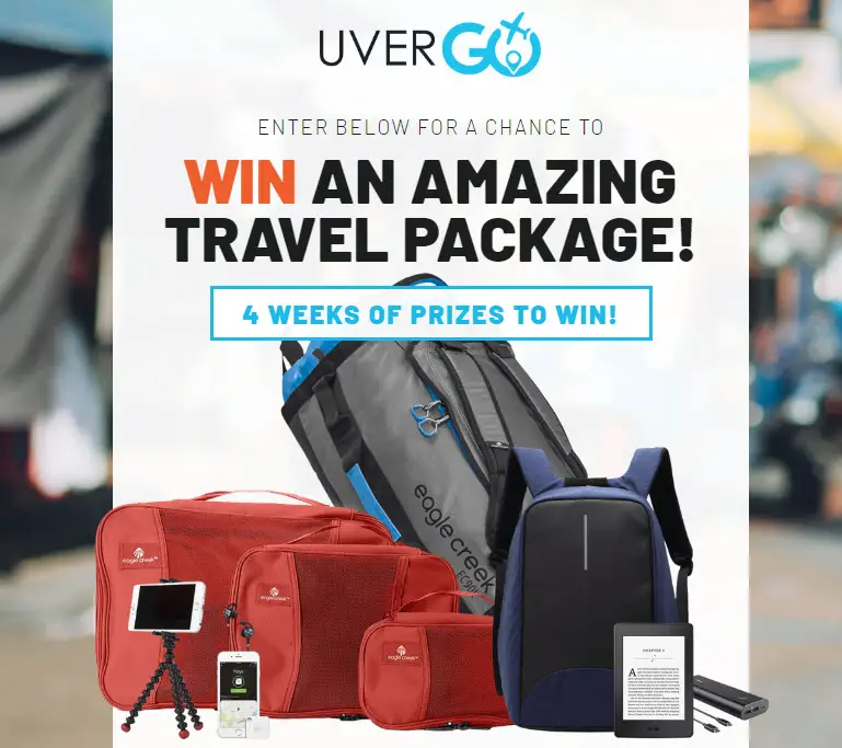 Enter for your chance to win Ultimate Travel Packages by Uvergo valued at $210. One winner will be chosen each week.