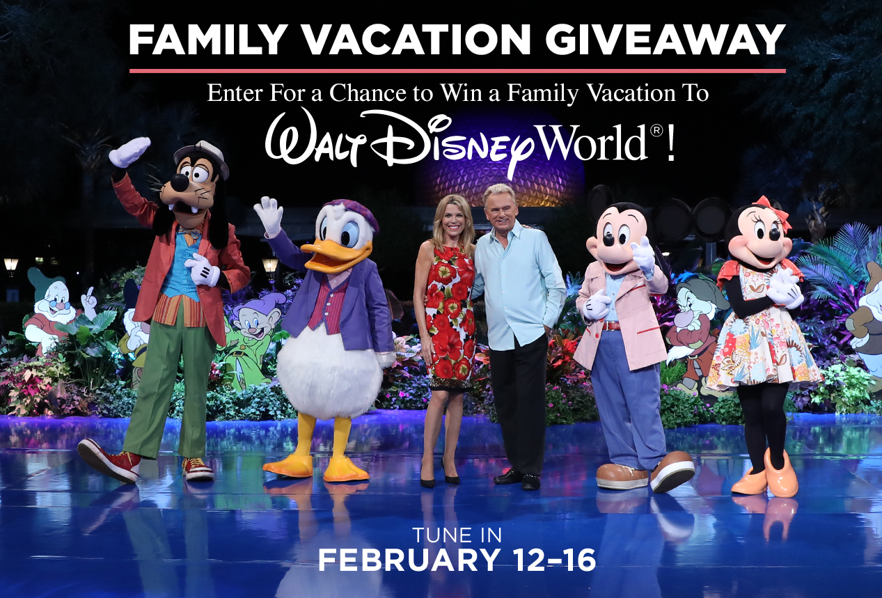 QUICK ENDING! Wheel of Fortune Family Vacation Giveaway III. Win a trip to #Disney