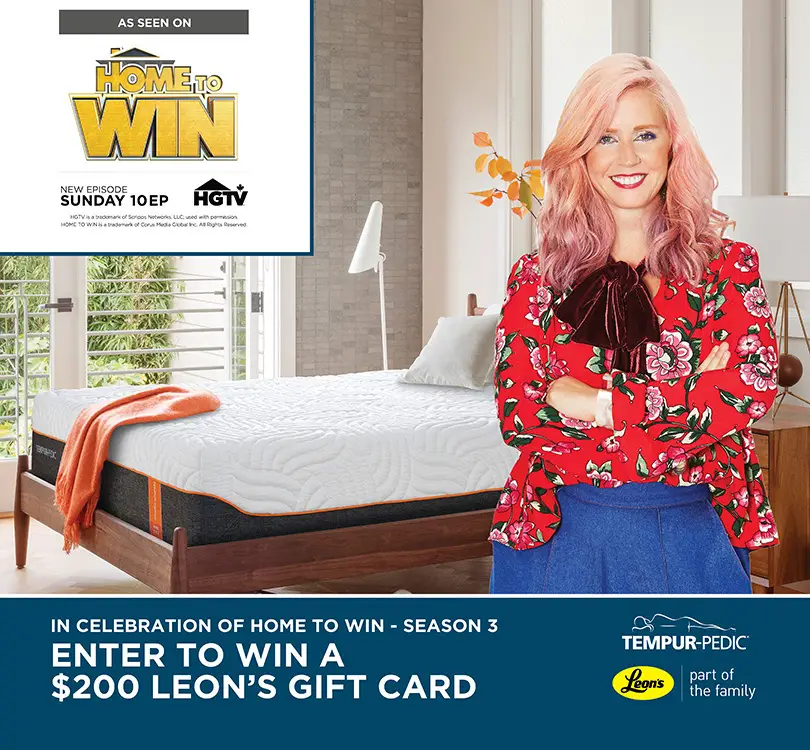 Enter to win a Leon's gift card from Tempur-Pedic Canada