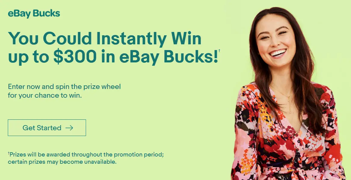 eBay Bucks Instant Win Game and Sweepstakes