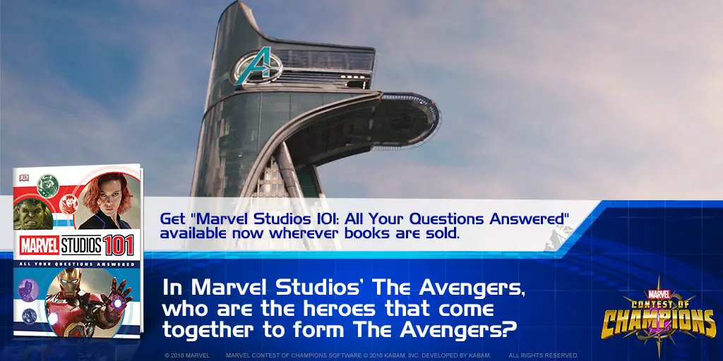 Test your knowledge of the MCU and you could win 1 of 50 copies Marvel Studios 101 book! Answer the question on Twitter and Facebook to enter win!