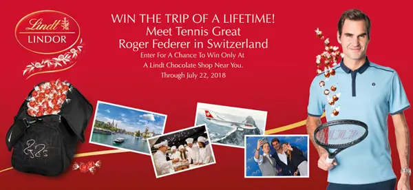 Enter to win the trip of a lifetime! Meet Tennis Great Roger Federer in Switzerland.