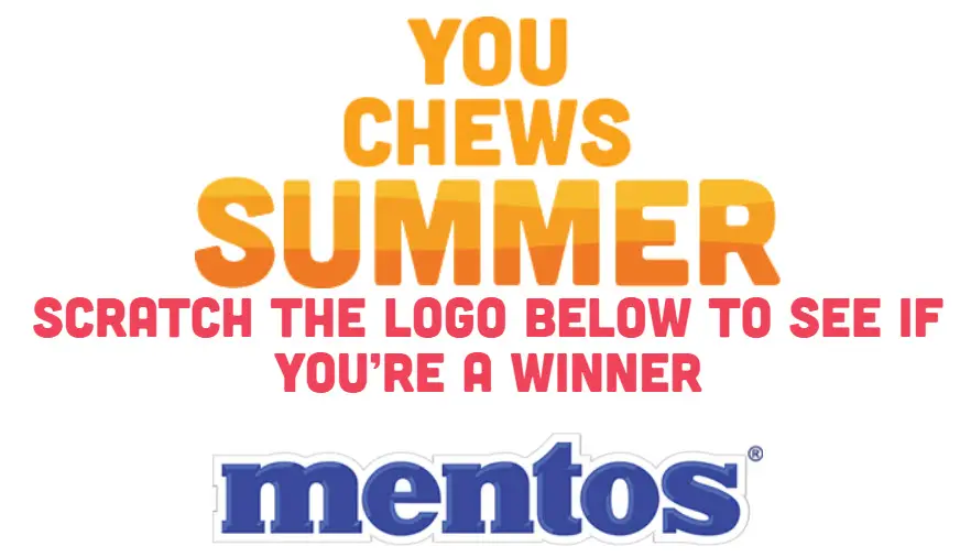 Play the Air Heads & Mentos YouChews Summer Instant Win Game for your chance to 1 of 1,788 instant prizes and be entered into the grand prize drawing to win $5,000 in cash