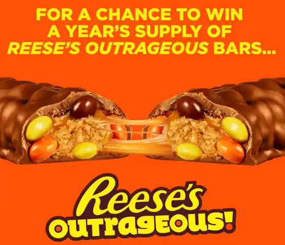 Tweet a photo or video that shows your outrageous act of Reese’s brand love and tag it with #ReesesOutrageous and #Contest and you could win $10,000!