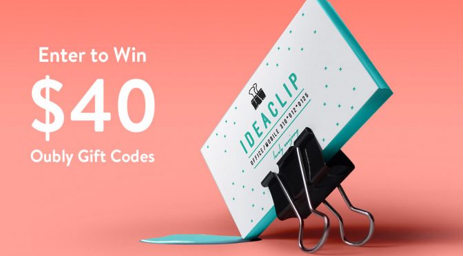 Oubly is giving away $40 Oubly gift codes to four lucky winners.