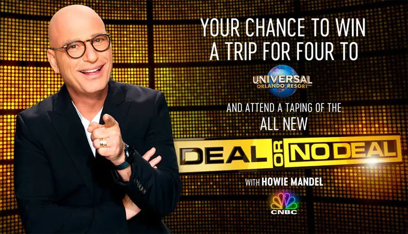 Enter for the chance to win the vacation of a lifetime at Universal Orlando Resort, where you could be part of CNBC’s Deal Or No Deal’s live studio audience!