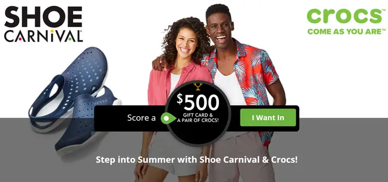Shoe Carnival has teamed up with Crocs to give away gift cards to their fastest fans!