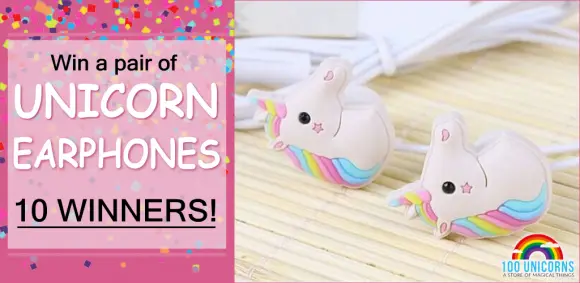 100Unicorns.com is giving away 10 adorable (and colorful) Rainbow Unicorn Earphones. A fun and magical addition to an iPod, iPhone or any cellular device.