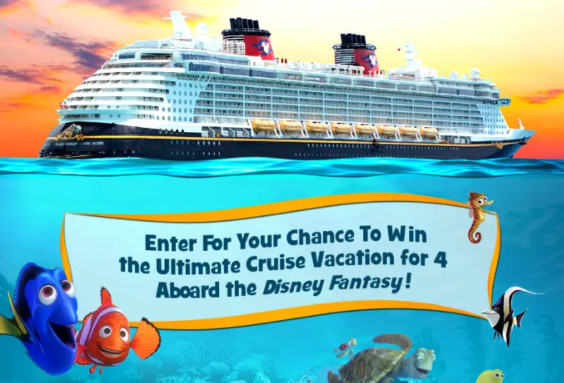 Enter for your chance to win the ultimate cruise vacation for 4 aboard the Disney Fantasy.