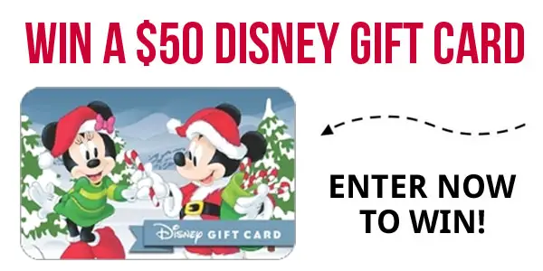 QUICK ENDING! Enter to win a $50 Disney Gift Card from The Healthy Mouse.