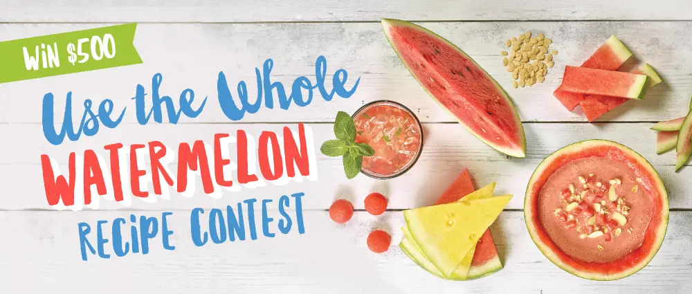 Enter your original watermelon recipes for your chance to win $500! Plus, your recipe will be professional photographed and featured on Watermelon.org.