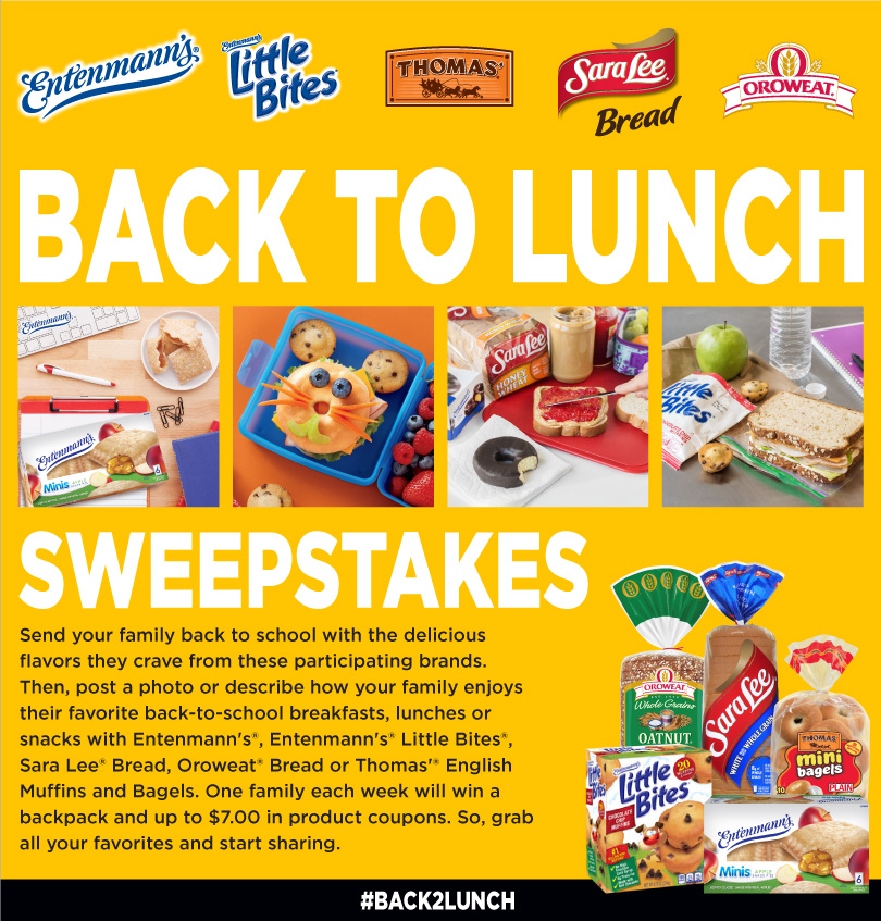 Sara Lee Bread's Back to Lunch Sweepstakes