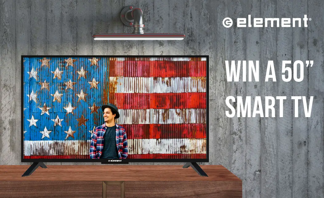 QUICK ENDING! Enter for your chance to win an Element Electronics 50" Smart TV, the only TV assembled in the US. Enter Here http://bit.ly/2MVNe2y